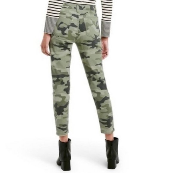 Nili Lotan Womens Jeans Size 4 Green Camo Print High Rise Ankle Skinny Pants New - Picture 7 of 10